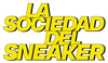 Imagen de logo de La Sociedad del Sneaker en fondo negro y letras amarillas.
