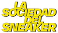 Imagen de logo de La Sociedad del Sneaker en fondo negro y letras amarillas.